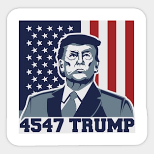 Trump 4547 Art Wrok July 4th Sticker